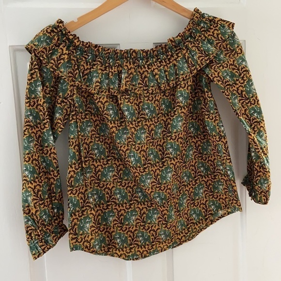 J Crew off shoulder elephant print tip - Picture 5 of 6